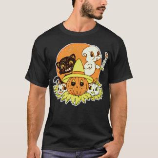  Halloween pompoen patch T-shirt