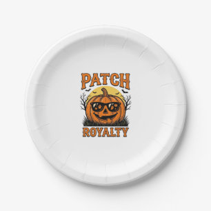 Halloween Pompoen Patch Vintage Jack O Lantern T-S Papieren Bordje
