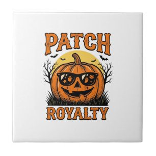 Halloween Pompoen Patch Vintage Jack O Lantern T-S Tegeltje