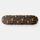 Halloween pompoen patroon donker skateboard (Horizontaal)