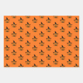 Halloween Pompoen Patroon Sinaasappel Wrapping Pap Inpakpapier Vel (Voorkant)