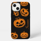 Halloween Pompoen Patroon Telefoon Case iPhone Hoesje (Achterkant)