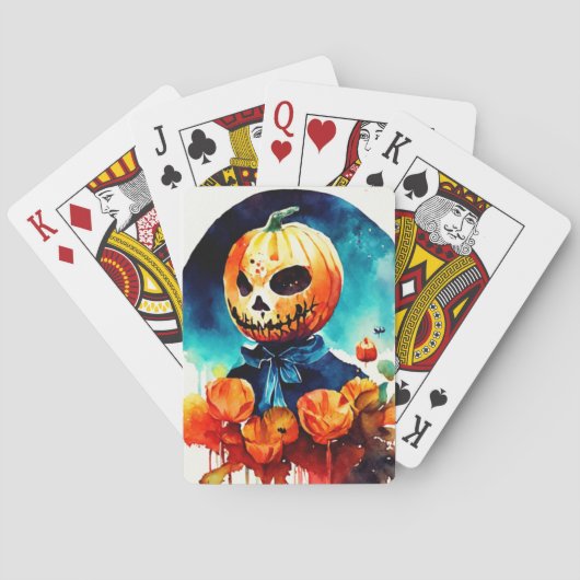 Halloween pompoen pokerkaarten (Achterkant)