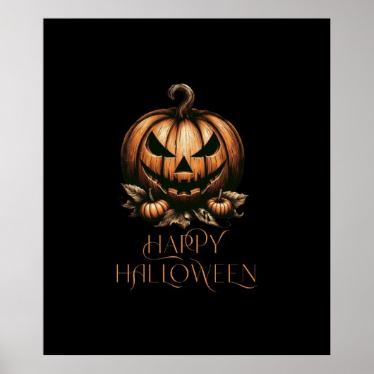  Halloween pompoen Poster (Voorkant)