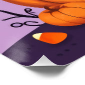 Halloween pompoen Poster - Schattige & Fun Perfect Poster (Hoek)