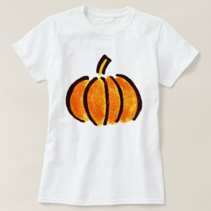 Halloween pompoen potlood tekening, pompoenen t-shirt