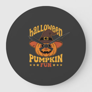 Halloween Pompoen Pret Fun Heksenhoed Cartoon Grote Klok