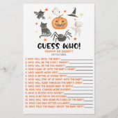 Halloween pompoen raad eens wie! Baby shower spel Briefpapier (Voorkant)