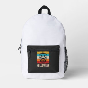 Halloween Pompoen Schedel Retro Vintage Bedrukte Rugzak