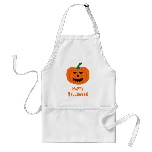 Halloween Pompoen Schort (Voorkant)