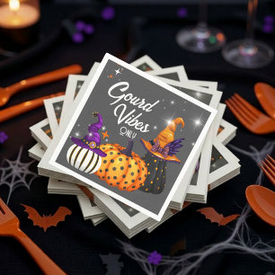 Halloween-pompoen-servetten met alleen goede vibra servet