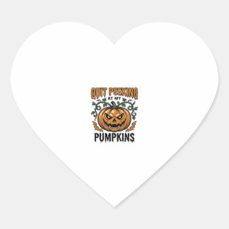 Halloween Pompoen Shirt Vintage Gravure Grap_1 Hart Sticker