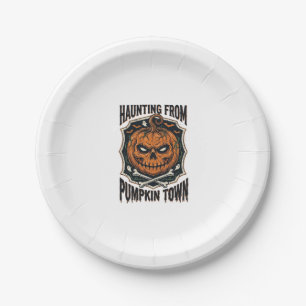 Halloween Pompoen Shirt Vintage Jack O Lantern Tow Papieren Bordje