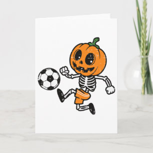 Halloween Pompoen Skelet Voetbal Voetll Kostuum B Kaart