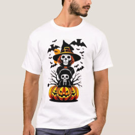 Halloween pompoen Skull T-shirt