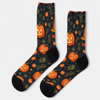 Halloween pompoen sokken