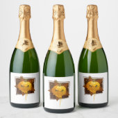 Halloween pompoen sparkling wijnetiket (Flessen)