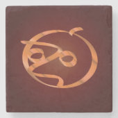 Halloween pompoen stenen onderzetter (Voorkant)