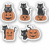 Halloween pompoen sticker (Voorkant)
