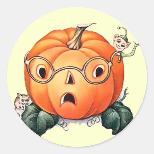 Halloween pompoen Sticker (Voorkant)