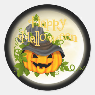 Halloween pompoen sticker