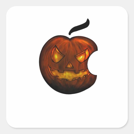 Halloween pompoen sticker (Voorkant)