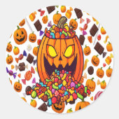 Halloween pompoen Sticker Gift (Voorkant)