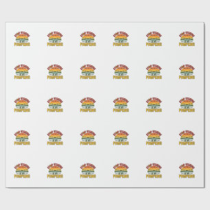 Halloween Pompoen Stop met Staren Grappige Vintage Cadeaupapier