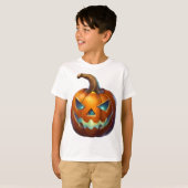 Halloween pompoen t-shirt (Voorkant volledig)