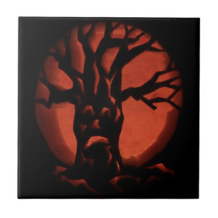 Halloween pompoen tegeltje