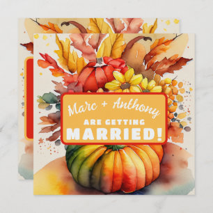 Halloween pompoen Thanksgiving Cornucopia bruiloft Save The Date