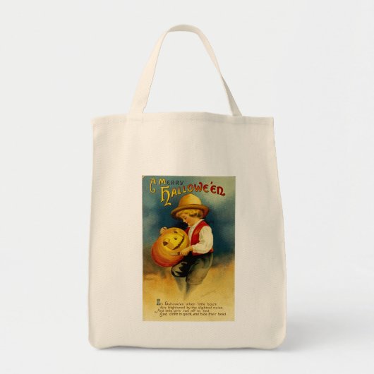 Halloween Pompoen Tote Bag (Voorkant)