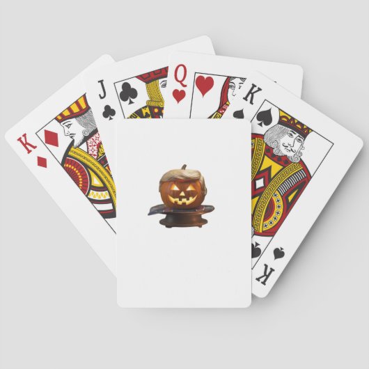 Halloween, pompoen Trumpkin, maak Halloween geweld Pokerkaarten (Achterkant)