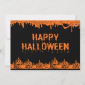 Halloween pompoen typografie Quote Flat Greeting Kaart (Voorkant)