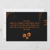 Halloween pompoen typografie Quote Flat Greeting Kaart (Achterkant)