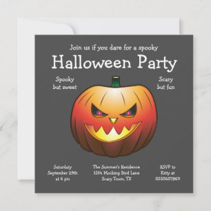Halloween Pompoen Uitnodigingskaart
