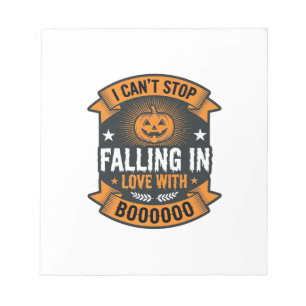 Halloween Pompoen Verliefd Vintage T-shirt De Notitieblok