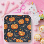 Halloween pompoen vierkant bord (Feest)