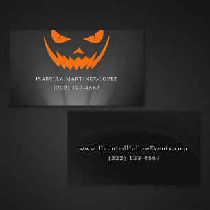 Halloween Pompoen Visitekaartje
