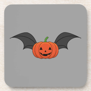 Halloween pompoen vleermuis bier onderzetter