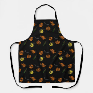 Halloween/pompoen/vleermuis schort