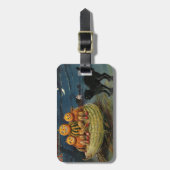 Halloween pompoenen Black Cat Bagagelabel (Voorkant verticaal)