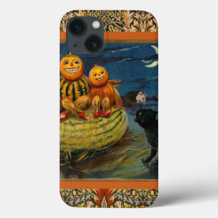  Halloween pompoenen Black Cat iPhone 13 Hoesje