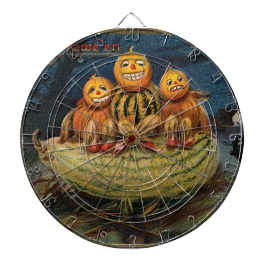 Halloween pompoenen Black Cat Dartbord (Voorkant)