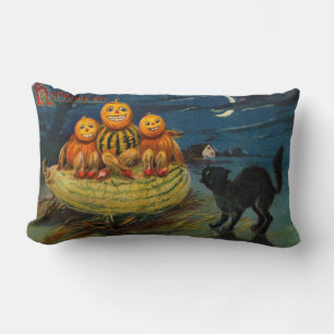 Halloween pompoenen Black Cat Kussen