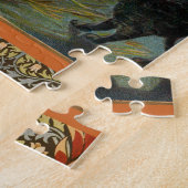  Halloween pompoenen Black Cat Legpuzzel (Zijkant)