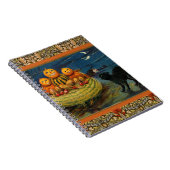  Halloween pompoenen Black Cat Notitieboek (Rechterzijde)