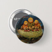 Halloween pompoenen Black Cat Ronde Button 5,7 Cm (Voorkant /achterkant)