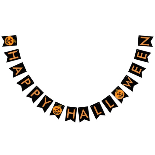 Halloween pompoenen Bunting Banner (Alle)
