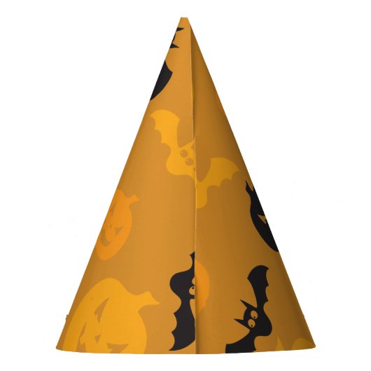 Halloween pompoenen en vleermuizen feesthoedjes (Achterkant)